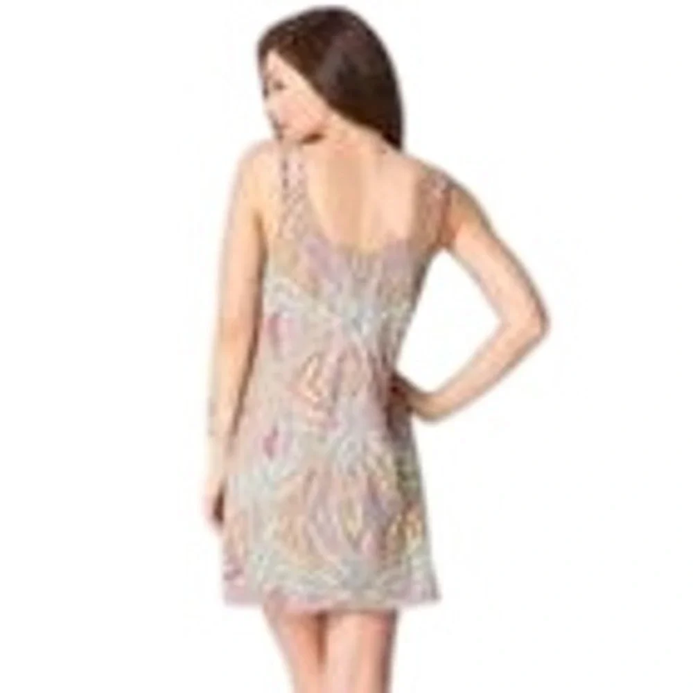$329‎ BeBe special sexy sparkle dress beading sequin new years party formal M